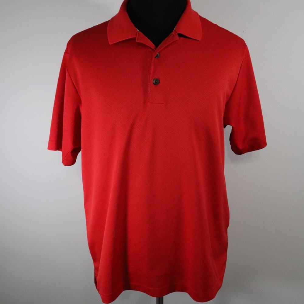 Adidas Golf Polo Shirt Mens Medium Climacool Red‎ Short Sleeve Gator Creek Club